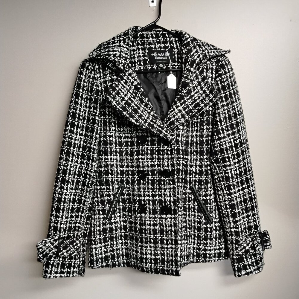 MM Essentials Women's Tweed Coat Size M